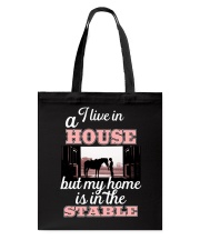 I Live In A Horse Tote Bag tile