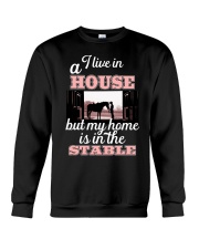 I Live In A Horse Crewneck Sweatshirt tile