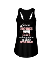 I Live In A Horse Ladies Flowy Tank tile