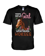 Just A Girl Who Loves Horses V-Neck T-Shirt tile