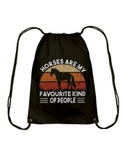 Horses Are My Favourite Kind Of People Drawstring Bag tile
