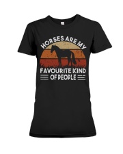 Horses Are My Favourite Kind Of People Premium Fit Ladies Tee tile
