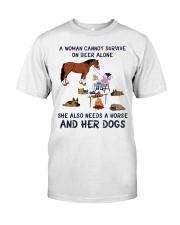 A Women Cannot Survive On Beer Alone Premium Fit Mens Tee tile