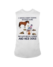 A Women Cannot Survive On Beer Alone Sleeveless Tee tile