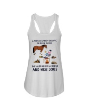 A Women Cannot Survive On Beer Alone Ladies Flowy Tank tile