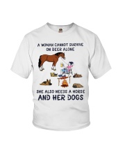 A Women Cannot Survive On Beer Alone Youth T-Shirt tile