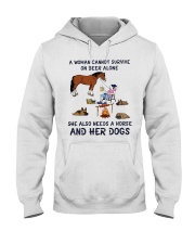 A Women Cannot Survive On Beer Alone Hooded Sweatshirt tile