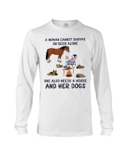 A Women Cannot Survive On Beer Alone Long Sleeve Tee tile