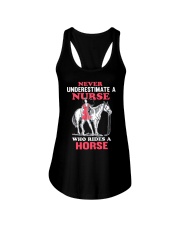 Never Underestimate A Nurse Ladies Flowy Tank tile