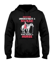 Never Underestimate A Nurse Hooded Sweatshirt tile