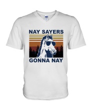 Nay Sayers Gonna Nay V-Neck T-Shirt tile