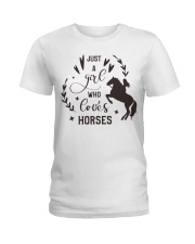 Just A Girl Who Loves Horses Ladies T-Shirt front