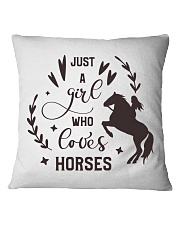 Just A Girl Who Loves Horses Square Pillowcase tile