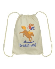 I Do What I Want Drawstring Bag tile