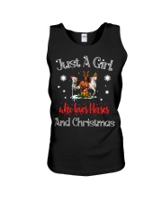 Just A Girl Who Loves Horses And Christmas Unisex Tank tile