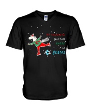 My Favorite Winter Shoes Are Ice Skates V-Neck T-Shirt tile