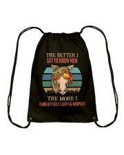 The Better I Get To Know Men Drawstring Bag tile