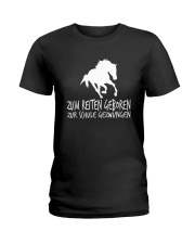 Zum Reiten Geboren Zur Schule Gezwungen Ladies T-Shirt thumbnail