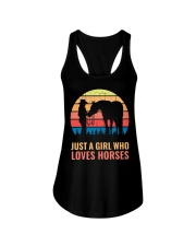 Just A Girl Who Loves Horses Ladies Flowy Tank tile