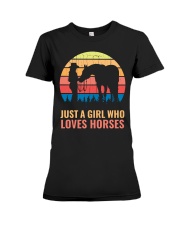 Just A Girl Who Loves Horses Premium Fit Ladies Tee tile