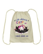 Life Without Cats I Dont Think So Drawstring Bag tile