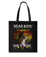 Dear boys: Sorry She's mine Tote Bag tile
