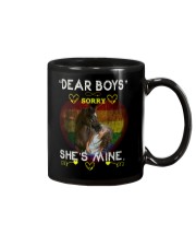 Dear boys: Sorry She's mine Mug tile