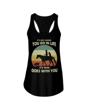 it's not where you go in life Ladies Flowy Tank tile