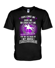 Dare Me Or Even Defy Me V-Neck T-Shirt tile