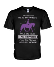 I Am His Eyes V-Neck T-Shirt tile