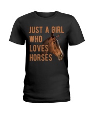 Just A Girl Who Loves Horses Ladies T-Shirt front