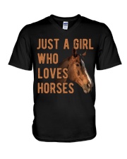 Just A Girl Who Loves Horses V-Neck T-Shirt tile