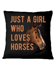 Just A Girl Who Loves Horses Square Pillowcase tile