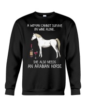 A Woman Cannot Survive On Wine Alone Crewneck Sweatshirt tile