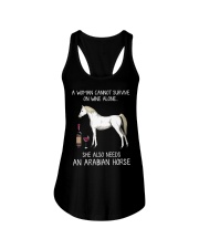 A Woman Cannot Survive On Wine Alone Ladies Flowy Tank tile