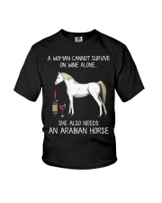A Woman Cannot Survive On Wine Alone Youth T-Shirt tile