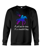 A girl and her horse it's a beautiful thing Crewneck Sweatshirt thumbnail