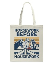 Horsework Before Tote Bag tile