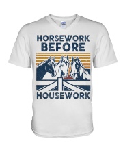 Horsework Before V-Neck T-Shirt tile