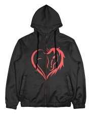 Heart Life Is Better With Horses Men's All Over Print Full Zip Hoodie tile
