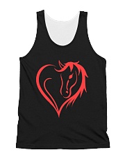 Heart Life Is Better With Horses All-Over Unisex Tank tile