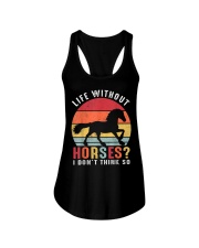 Life Without Horses Ladies Flowy Tank tile
