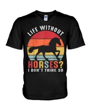 Life Without Horses V-Neck T-Shirt tile