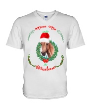 Meet Me Under Under The Mistletoe V-Neck T-Shirt tile