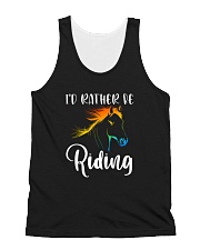 Horse Saddle Pony Hooves Zoo Farm Collection All-Over Unisex Tank tile