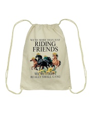 Were More Than Just Riding Friends Drawstring Bag tile