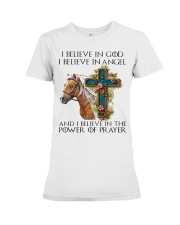 I Believe In God Premium Fit Ladies Tee tile