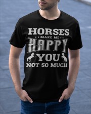 Horses Make Me Happy You Not So Much Classic T-Shirt apparel-classic-tshirt-lifestyle-front-46