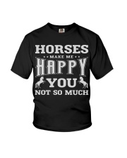 Horses Make Me Happy You Not So Much Youth T-Shirt tile
