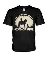 Im A Dog And Horse Kind Of Girl V-Neck T-Shirt tile